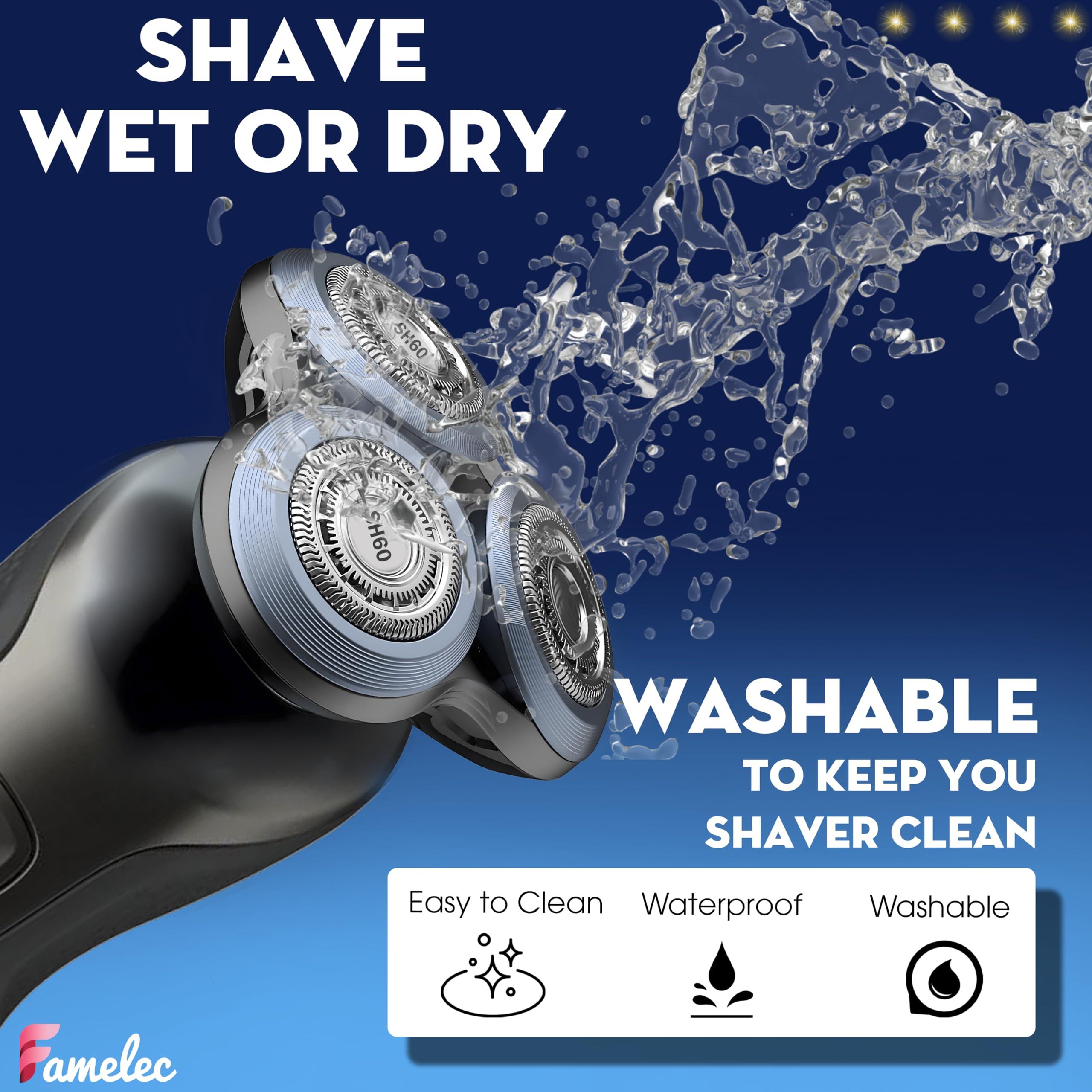 FAMELEC FAMELEC Upgraded Blades SH60/72 for Ph***ps Norelco 6000 Replacement Heads, Head Shaver Replacement Blades Compatible with Ph***ps Norelco 6000 Replacement Electric Shaving Head Razor Blades