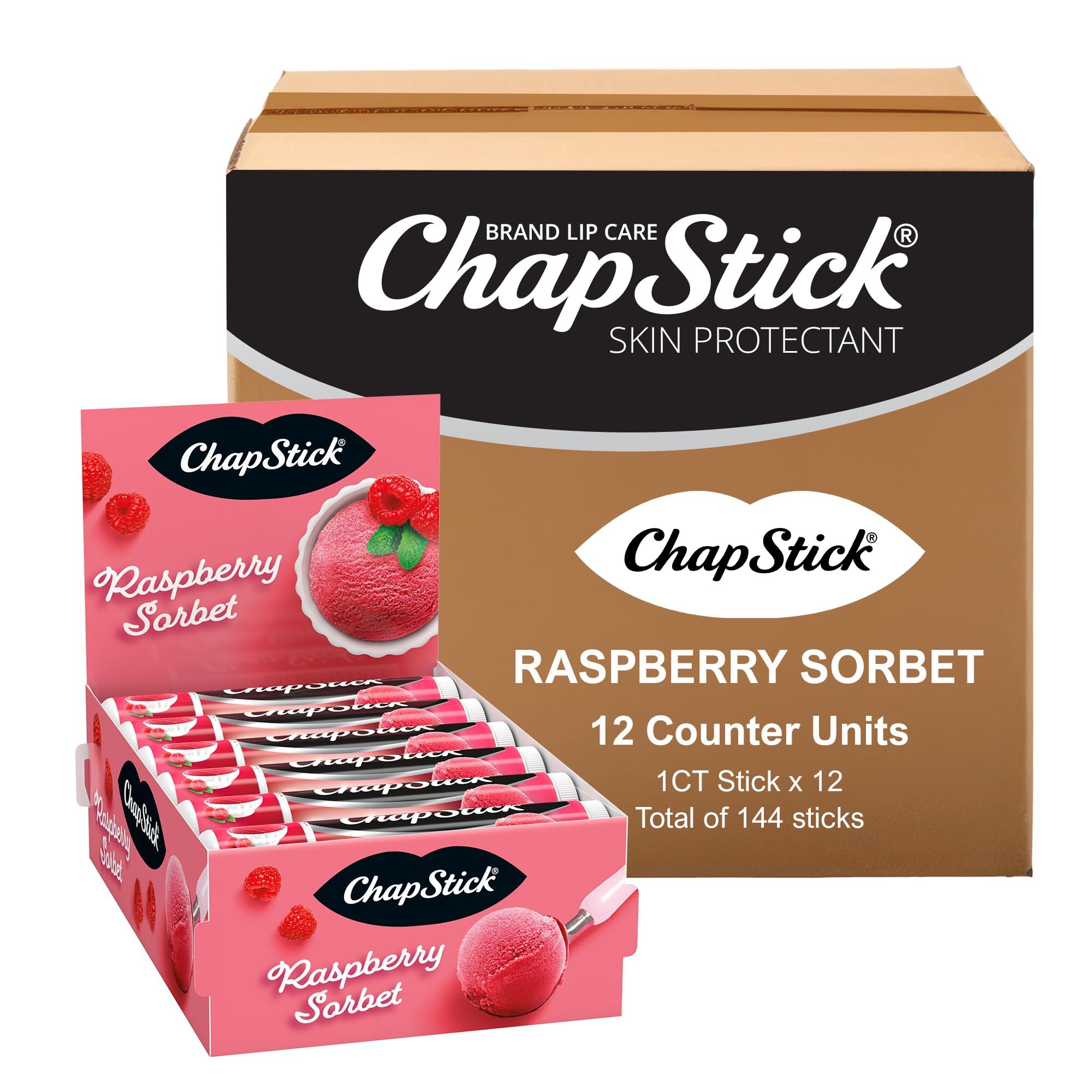 ChapStick ChapStick Bulk Lip Balm Raspberry Sorbet, Lip Care Tubes, 0.15 oz, 144 ct case