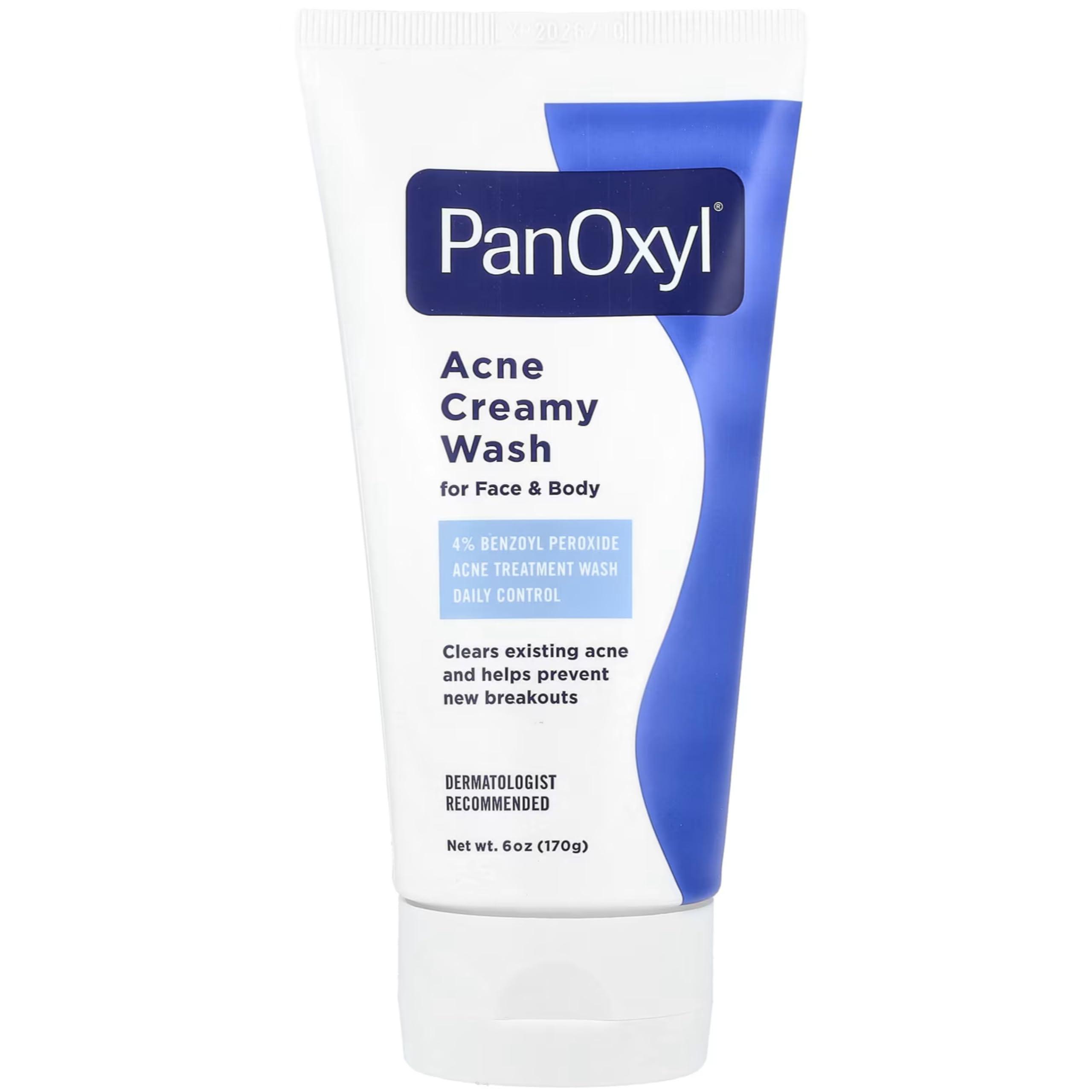 PanOxyl PanOxyl - Acne Creamy Wash 4 Percent Benzoyl Peroxide Daily Control, 6 Ounce