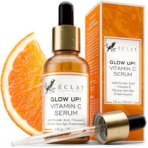 Eclat Skincare Eclat Bright & Boost Duo - Vitamin C Serum 1 fl oz and Hyaluronic Acid Serum 1 fl oz for Hydrating and Brightening Skin