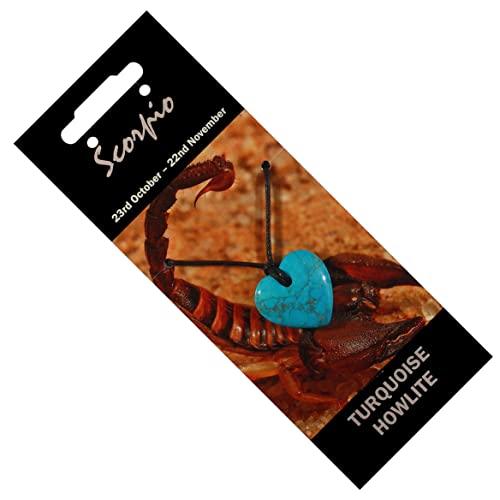 CrystalAge CrystalAge Scorpio Birthstone Necklace - Turquoise Howlite Heart