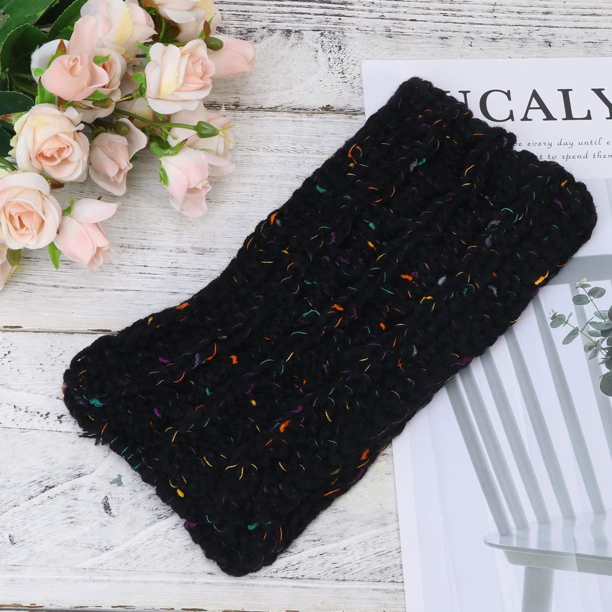 KESYOO KESYOO 2pcs Crochet Turban Headband Elastic Crochet Hair Bands Crocheted Headband Knitted Ear Warmer Knitted Hair Band Hair Accessories for Women Fashion Headdress Winter Earmuffs Women\'s