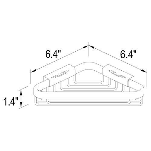 Ginger Ginger 553G/PN Hotelier Wall Mounted Corner Shower Basket, Polished Nickel