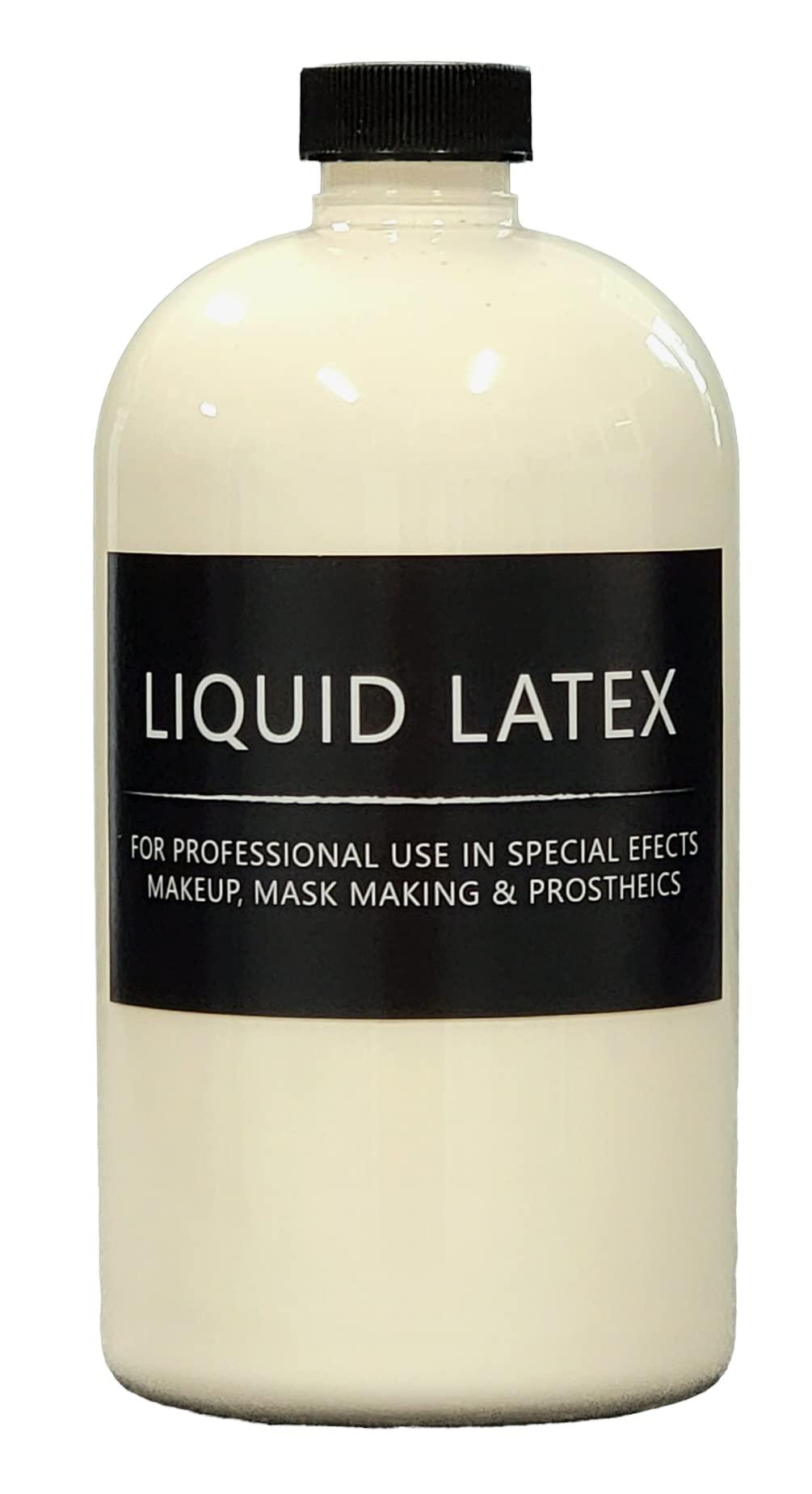 MATS Liquid Latex 8 oz - Professional Grade for Special Effects Makeup, Prosthetics and Mask Making - Dries Translucent - Not Runny - Can be tinted with paint or makeup