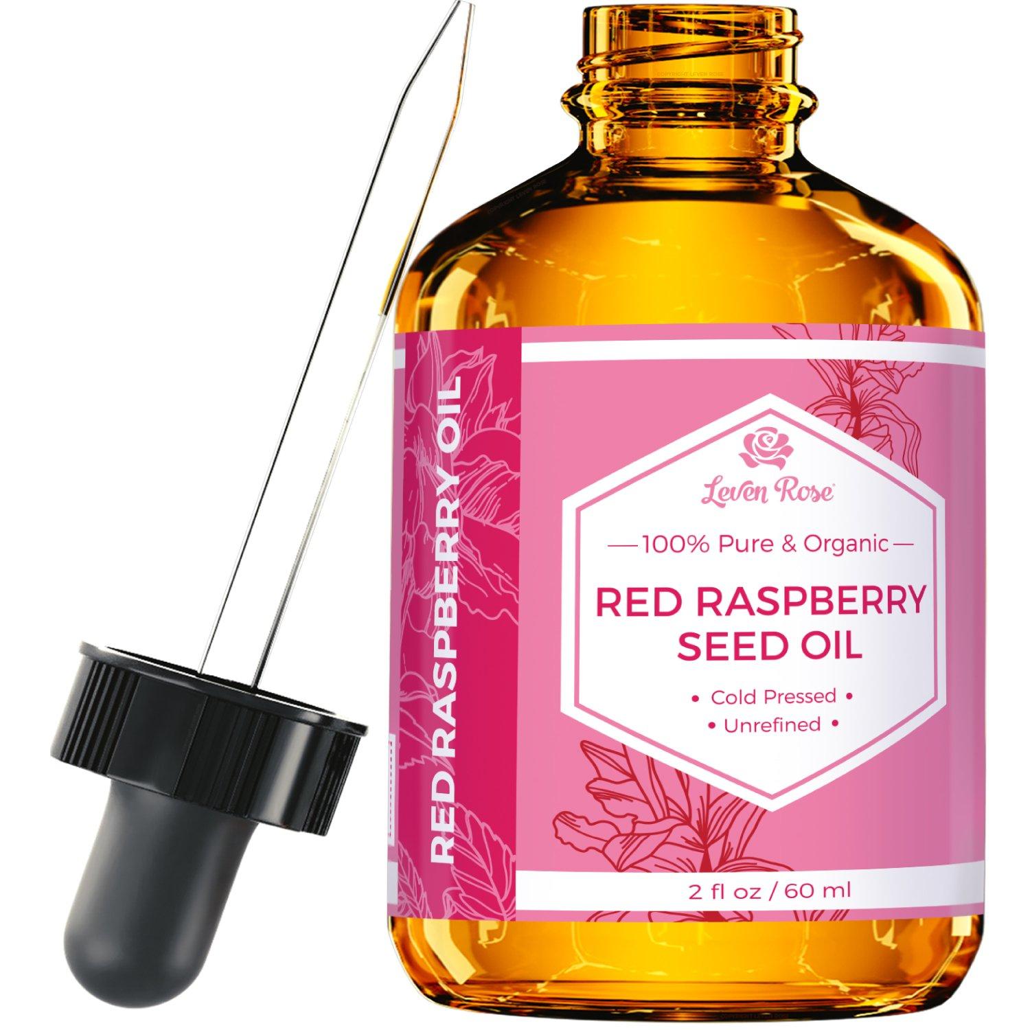 Leven Rose Leven Rose Red Raspberry Seed Oil Organic, 100% Natural for Face & Hands2 oz