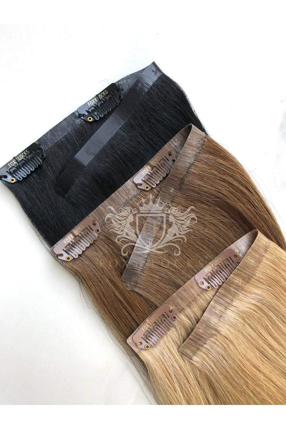 Foxy Locks Chestnut - Volumizer 16" Seamless Clip In Human Hair Extensions 50g