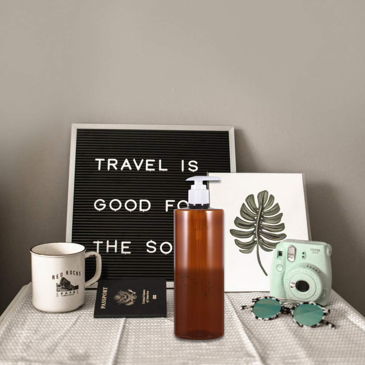 Beaupretty Beaupretty Brown Bottles 2pcs Shampoo Dispenser Liquid Bottle Shampoo Bottle Heart-Shaped Shampoo Bottles