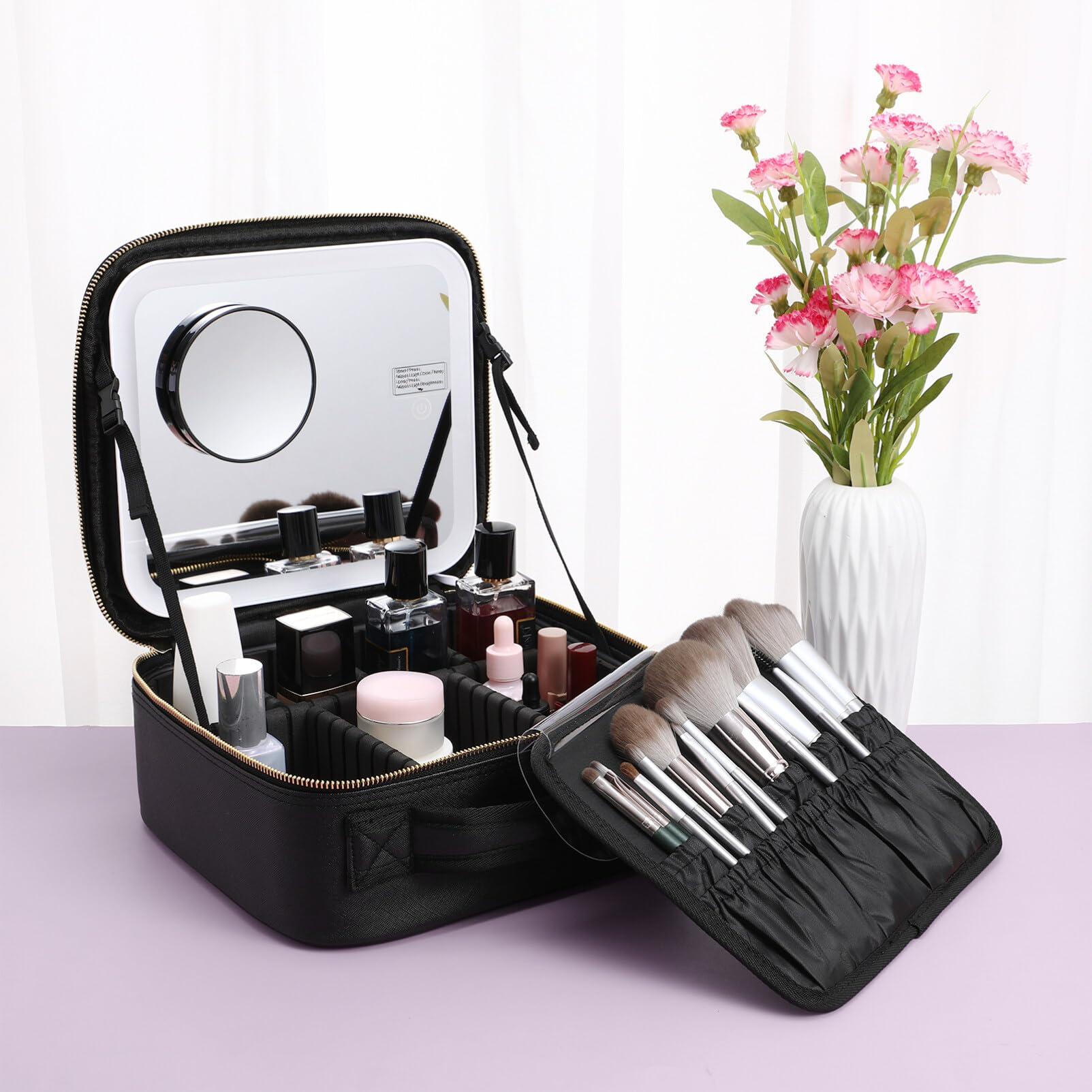 EXCEART EXCEART makeup organizer bag large capacity cosmetic bag large makeup pouch big cosmetic bag extra large toiletry bag makeup case large portable makeup bag travel pu leather