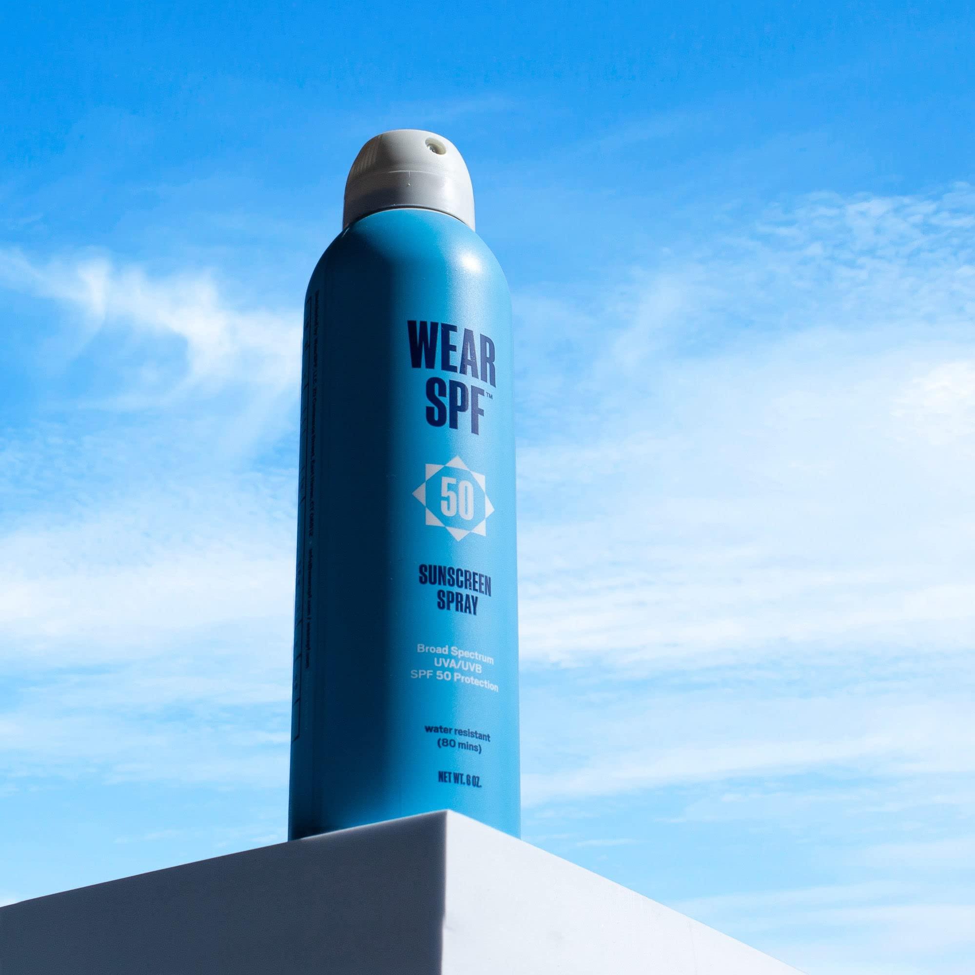 WearSPF Performance Sport Sunscreen Spray  Water & Sweat-Resistant SPF 50 for Athletes