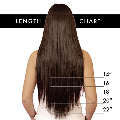 everlong U Tip Hair Extensions by Everlong, Remy Human Hair, Fusion Glue Adhesive Method, Premium Keratin 56 gram Bundles, 16" #32 Strawberry