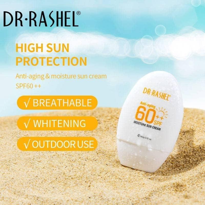 Dr.Rashel DR.RASHEL Dr Rashel Anti Aging 60++ SPF Moisture Sun Cream, Size 60g, 2.12 Oz (Pack Of 1)
