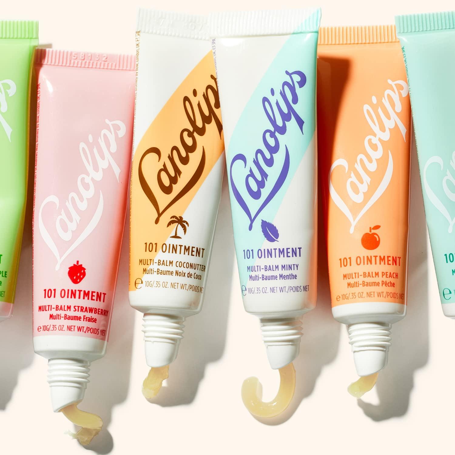 Lanolips Lanolips 101 Ointment - Lanolin Lip Balm for Smooth, Hydrated & Healthy Lips - Multipurpose Ointment with Lanolin Oil for Dry Cuticles & More - Peach (0.52 oz)