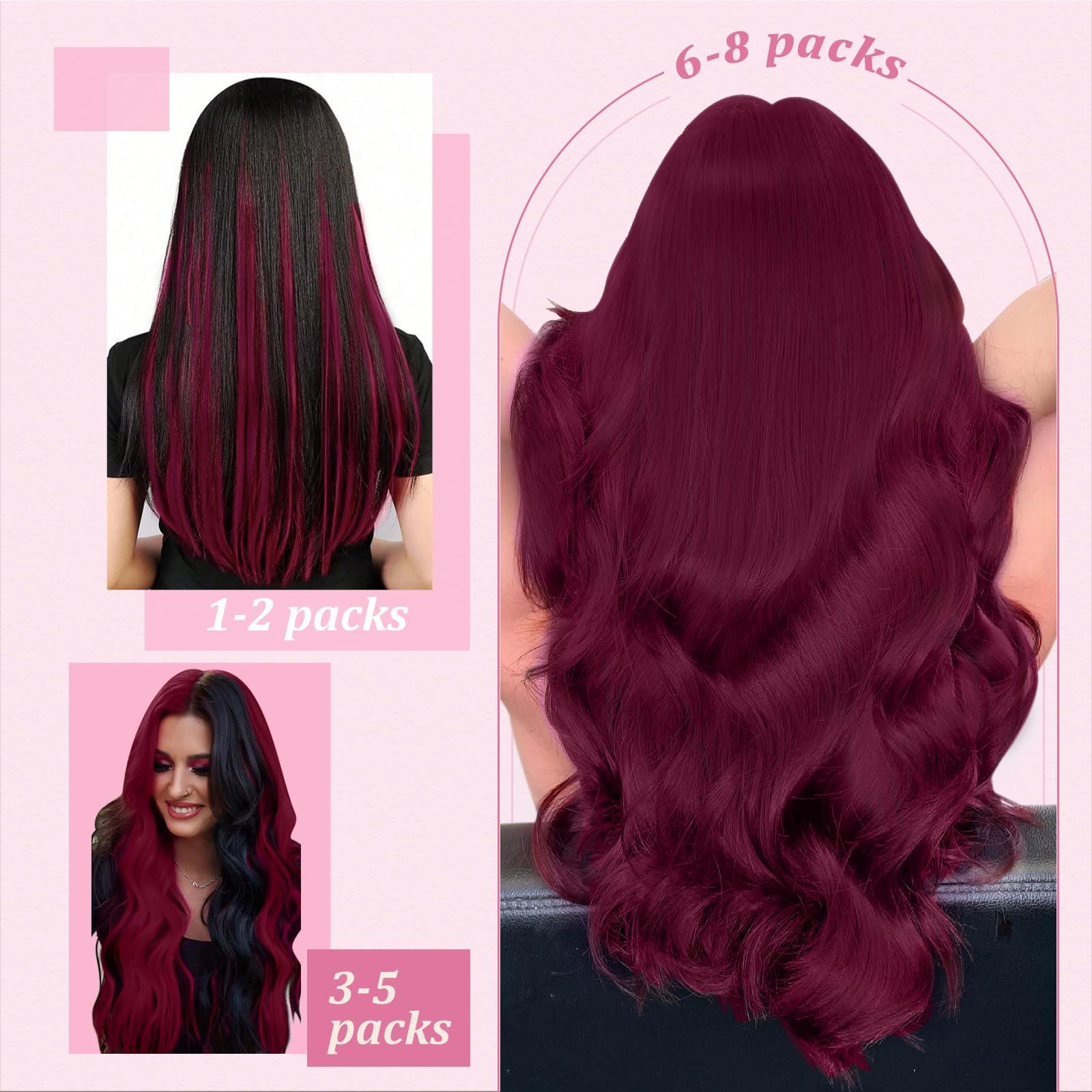 YoungSee YoungSee I Tip Hair Extensions Human Hair Magenta 25g Itip Human Hair Extensions Red Itips Hair Extensions Color for Party 20In Magenta Human Hair I Tip Extensions Invisible 25s Tip Hair Extensions