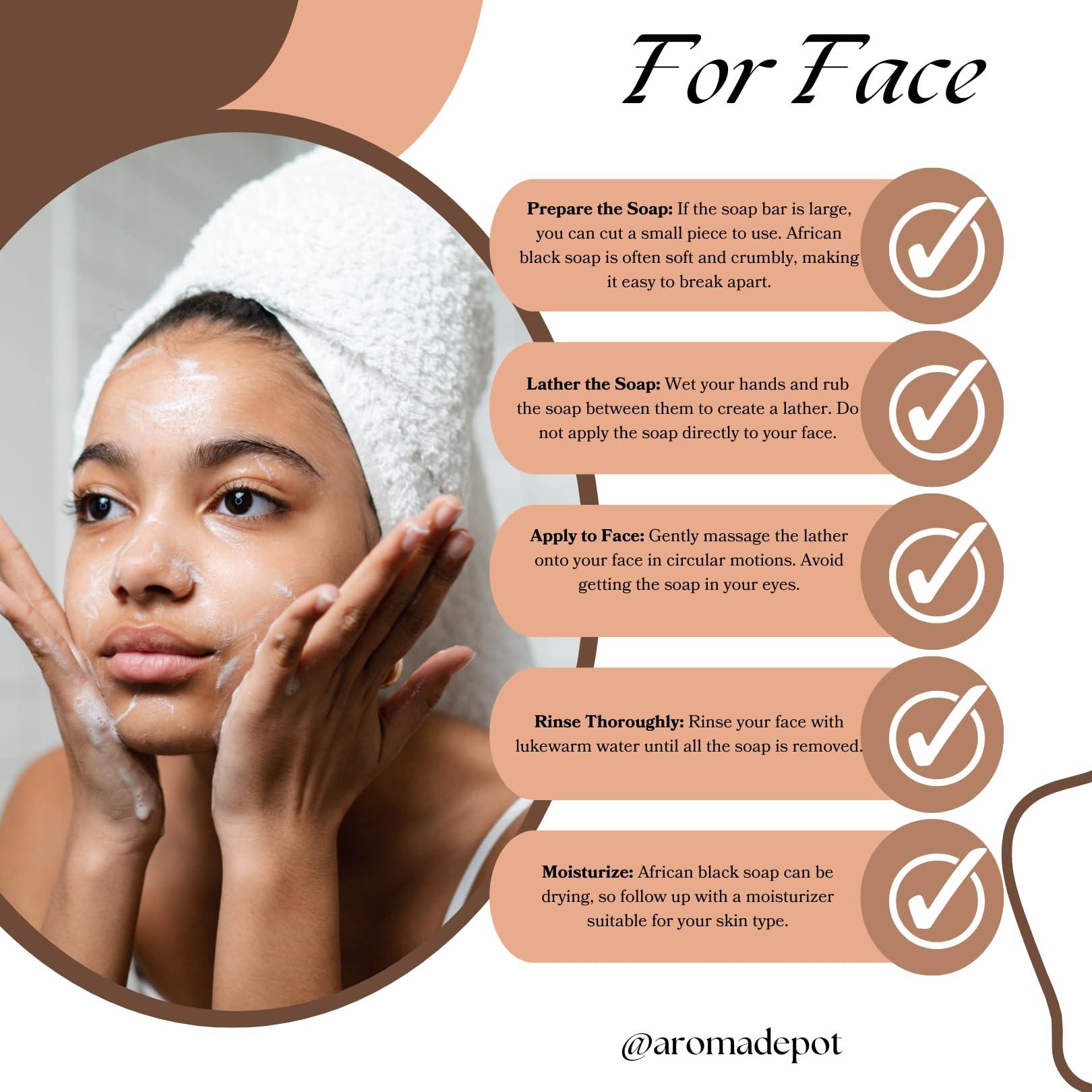 Aroma Depot Aroma Depot Raw African Black Soap Bars From Ghana (3 lbs.)