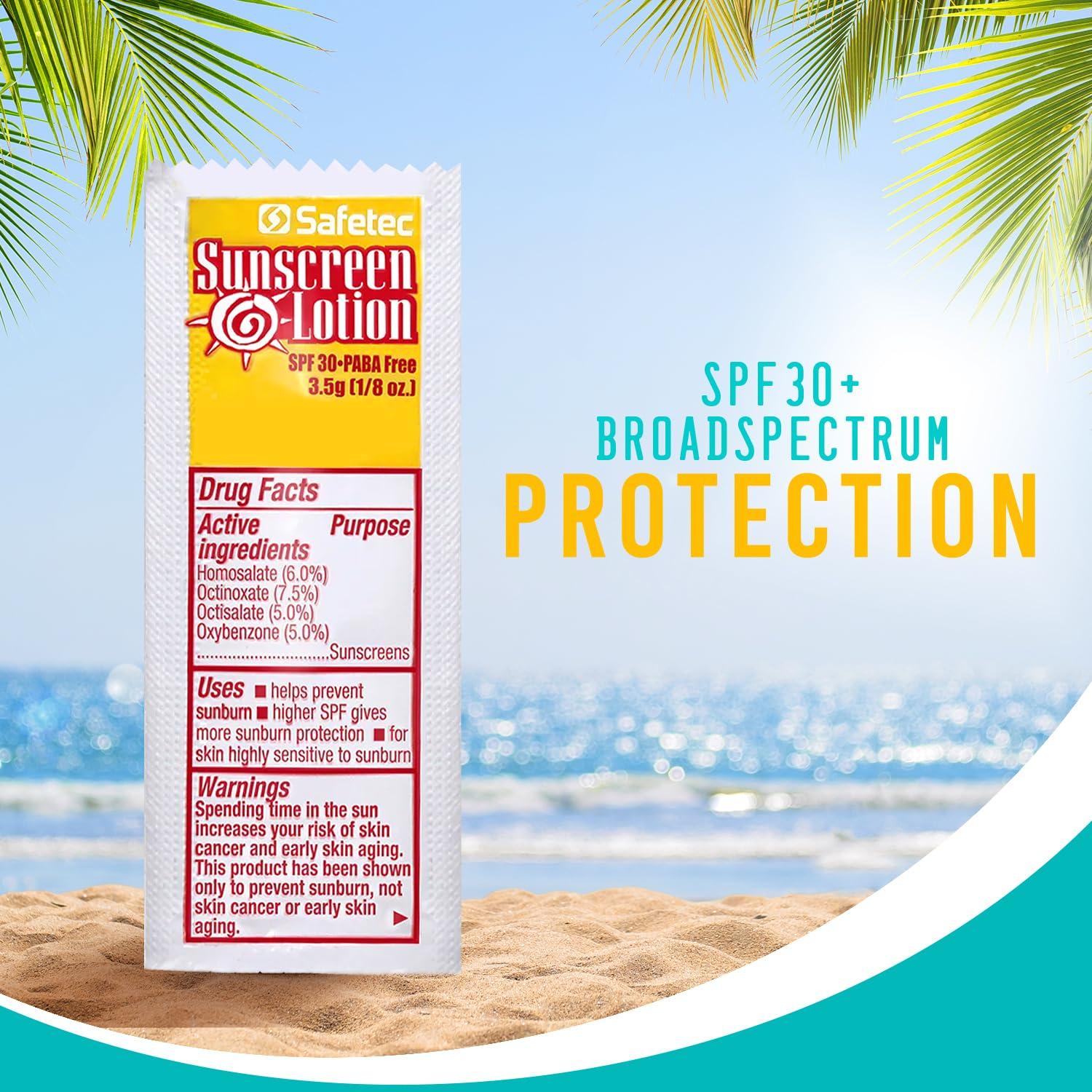 HOMESPHERE Sunscreen Lotion, SPF30 Protection and PABA Free, Individual Packets of Sunscreens (Pack of 1000) Travel Size Sun Screen for Outdoors, Bundled with reclosable Homesphere bag