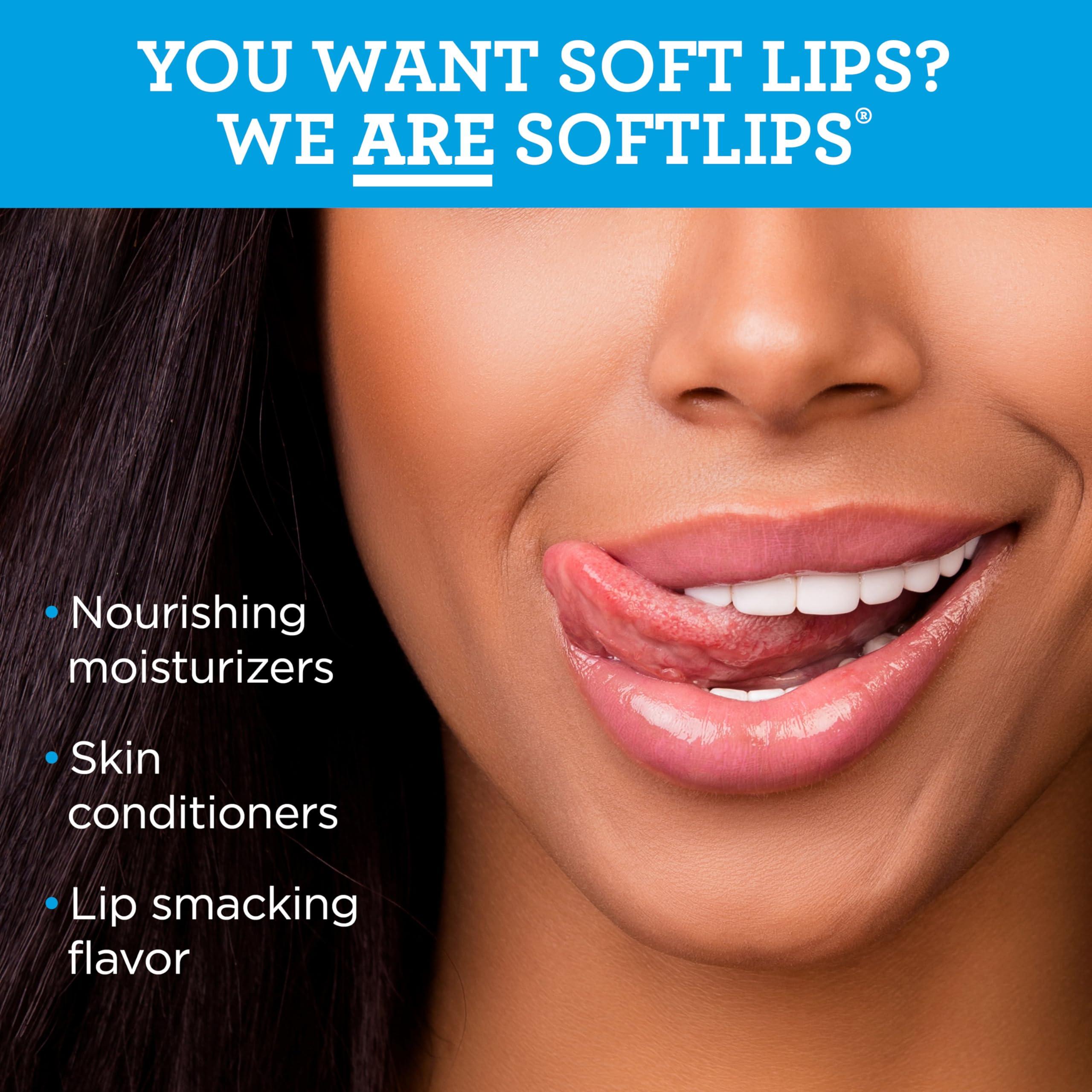 SoftLips Softlips Daily Lip Moisturizer For Very Dry Lips, Vanilla Flavored Lip Balm, SPF 20, Hydrates, Soothes & Prevents Dry, Chapped Lips, Smooth Glide Formula, Dermatologist Tested, Pack of 2 Chap Sticks