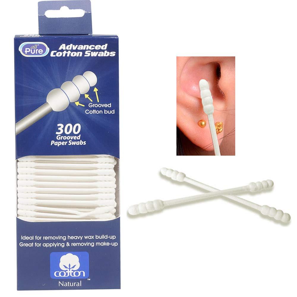 5-Star Generic 300ct Cotton Swabs Double Grooved Tipped Applicator Q Tip Safety Ear Wax Remover,White