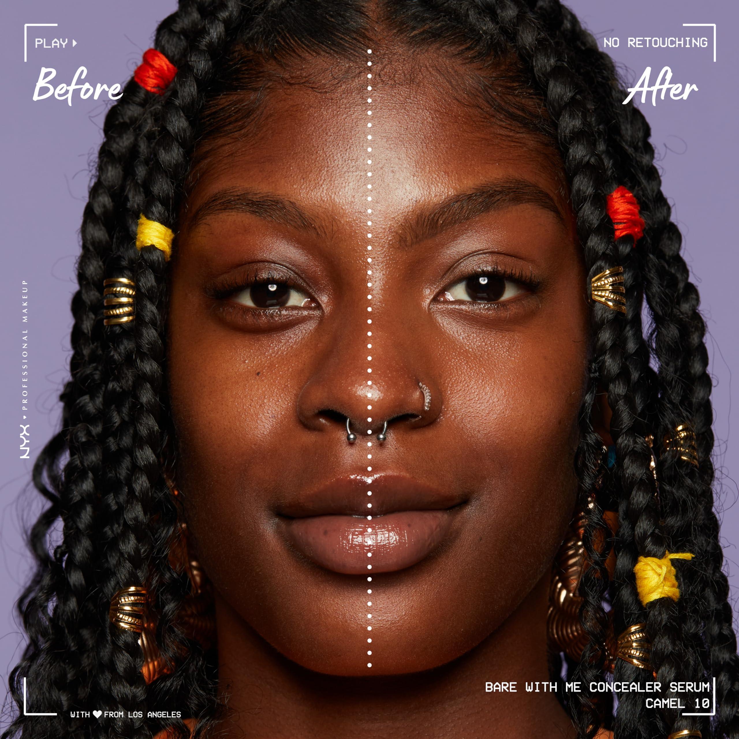 NYX PROFESSIONAL MAKEUP NYX PROFESSIONAL MAKEUP Bare With Me Concealer Serum, Concealer Makeup For Up To 24Hr Hydration - Camel