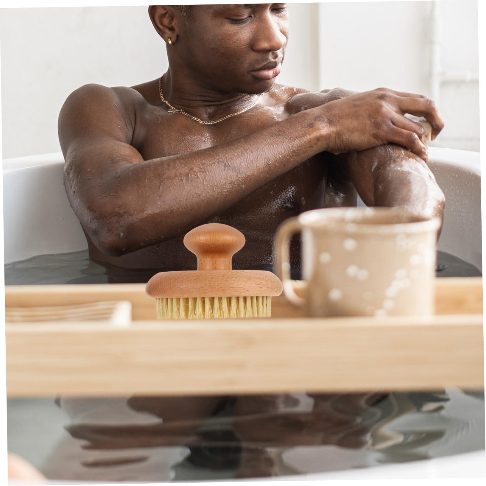 minkissy minkissy Exfoliating Body Brush Round Body Scrubber Soft Bristles for Daily Dry Brushing and Bath Time