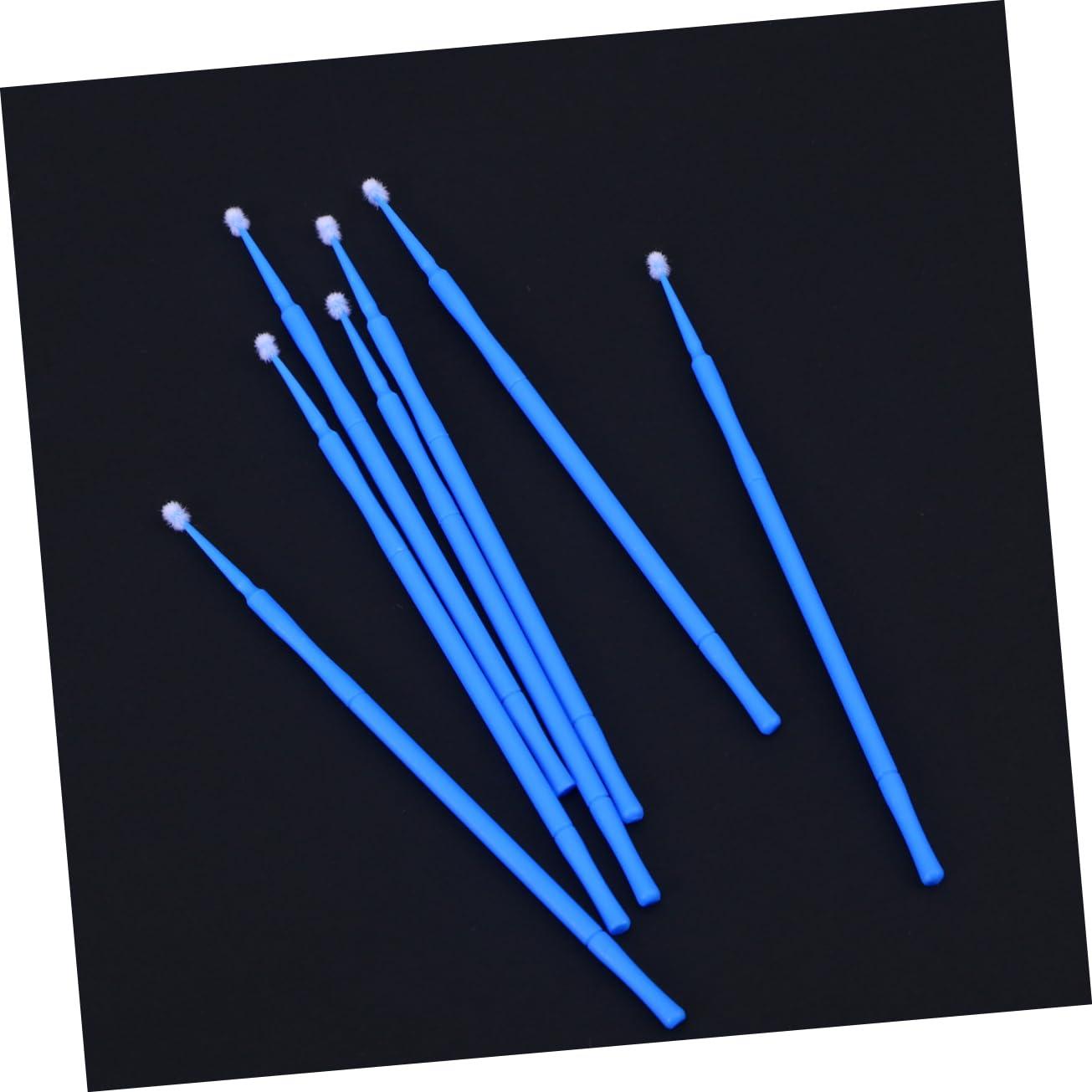 Baluue 100pcs Applicator Brush Cotton Swabs Microblading Applicator Stick Blue Baluue