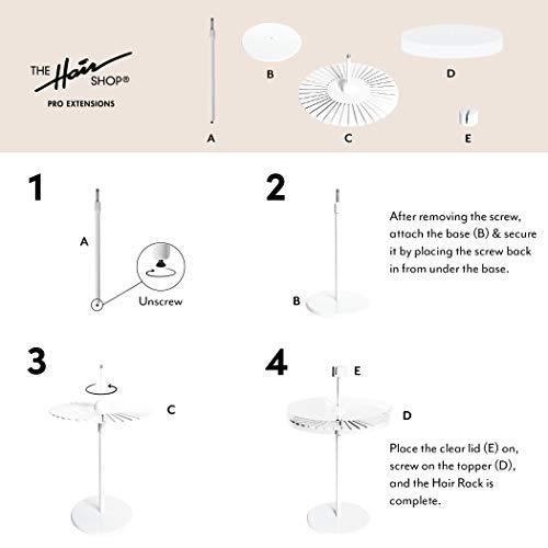 The Hair Shop The Hair Shop Hair Rack | Spinning Hair Extension Stand To Hold & Display | 100% Human Hair Extension Bundle Holder & Organizer | Holds Up to 240 Bundles