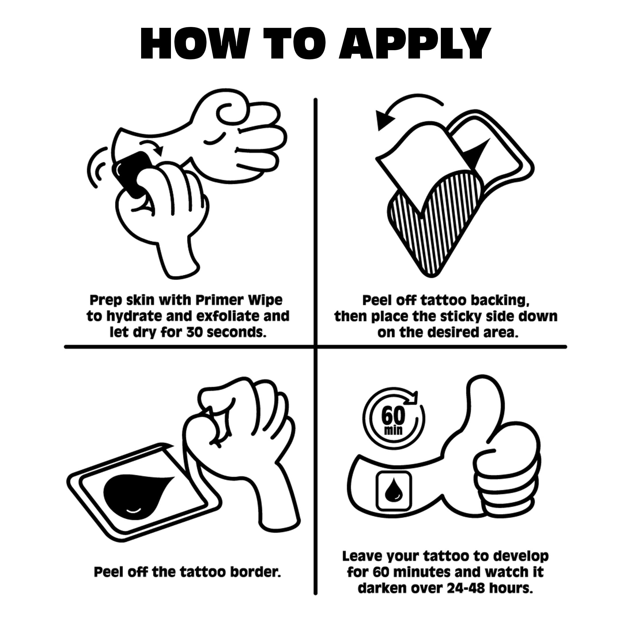 inkbox Inkbox Temporary Tattoos, Extra-Large Semi-Permanent Tattoo, One Premium Easy, Long Lasting, Water-Resistant Temp Tattoo with For Now Ink-Lasts 1-2 Weeks, Supernatural Tattoo 5.5x9 in, Into the Grave