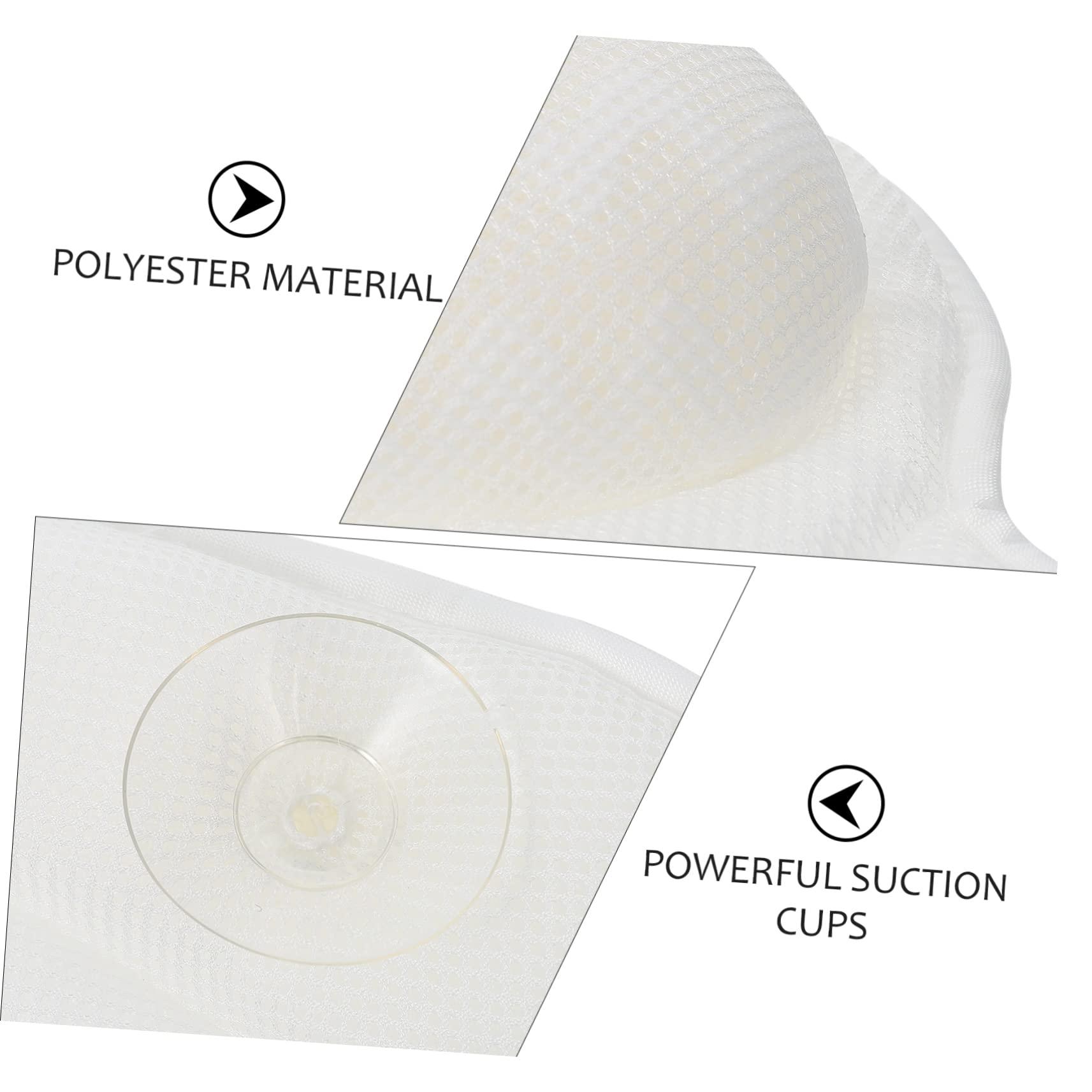 Healeved Healeved 1pc 3D Bathtub Pillow Bath Spa Bath Headrest Pillow Shower Neck Pillows Bath Head Cushion Relaxing Spa Suction Bathtub Pillow Fishtail 100% Polyester Fiber Bath Products White, 40X36CM