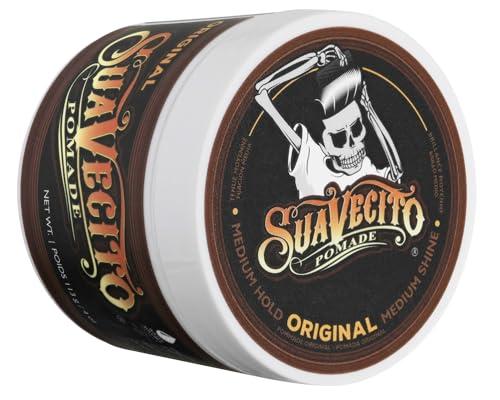 Suavecito Suavecito Pomade Firme (Strong) Hold Whiskey Bar Scent 4 oz - Pomade For Men - Medium Shine Water Based Wax Like Flake Free Hair Gel - Easy To Wash Out - All Day Hold For All Hair Styles