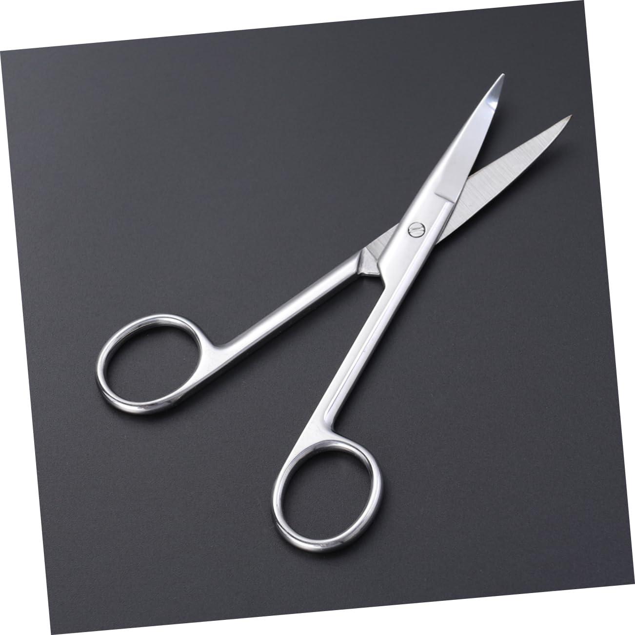 Mikinona Mikinona Elegant Silver Makeup Scissors Eyebrow Tape Cutting Scissors Stainless Steel Compact Easy to Use for Travel