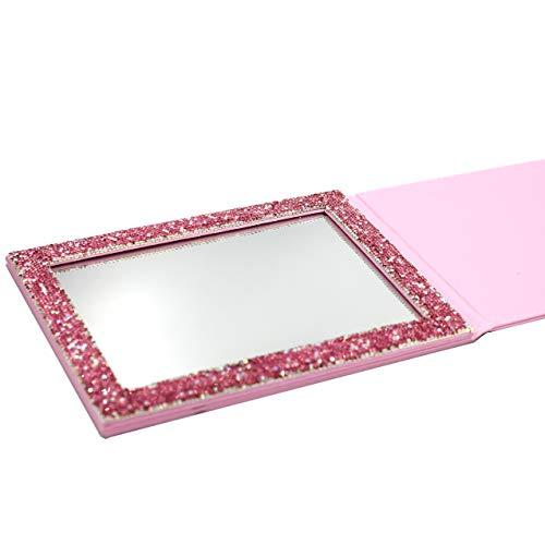 Bestbling Bestbling Bling Portable Mirror Folding Travel Vanity Mirror with Desktop Standing Makeup Mirror for Cosmetics Beauty (Pink)