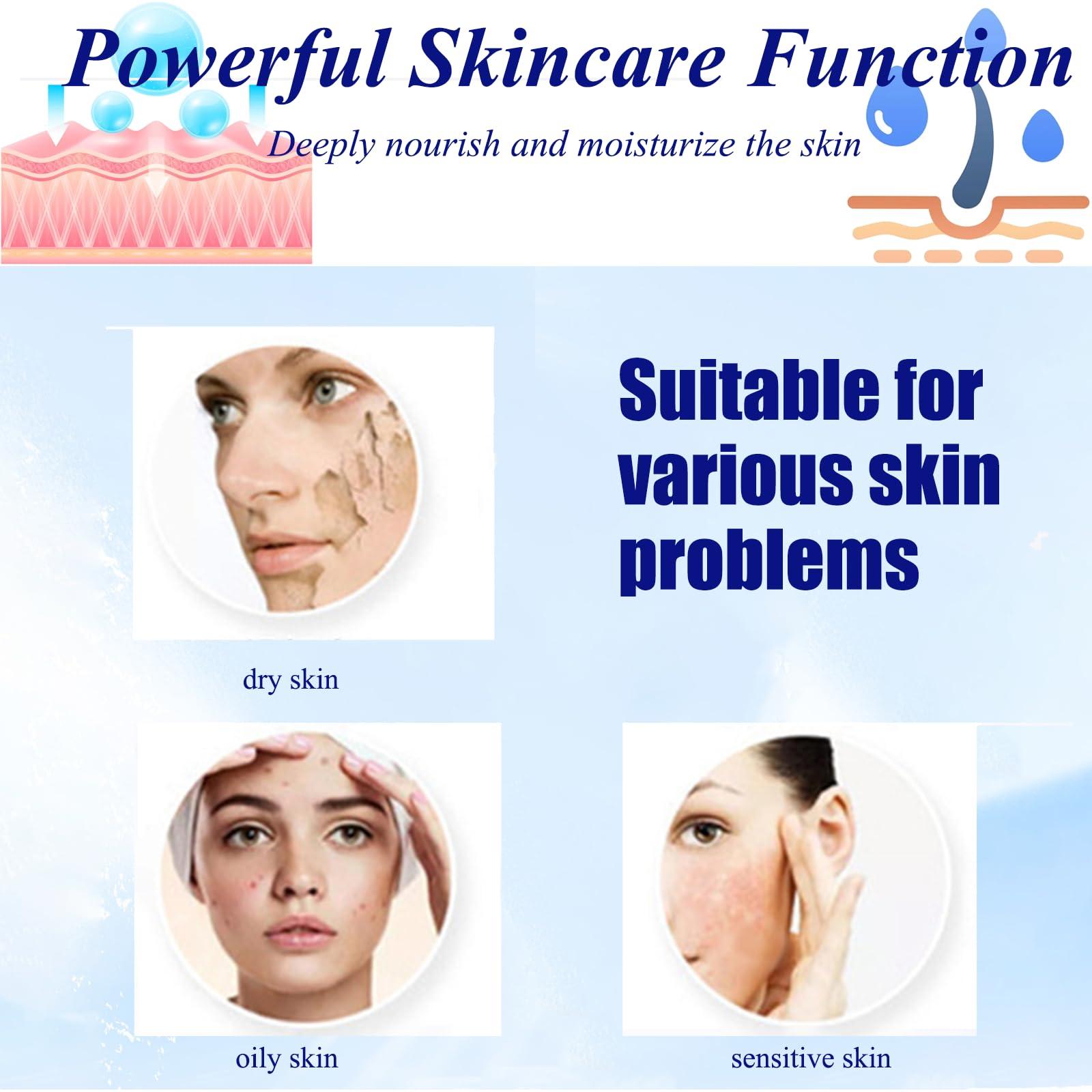 Elitzia Oxygen Facial Machine Oxygen Infusion Device Oxygen Sprayer Facial Nutrient Solution Set SPA Skincare Facial Machine Anti Aging Beauty Salon Machine 1.69fl.oz Per Bottle Eitzia