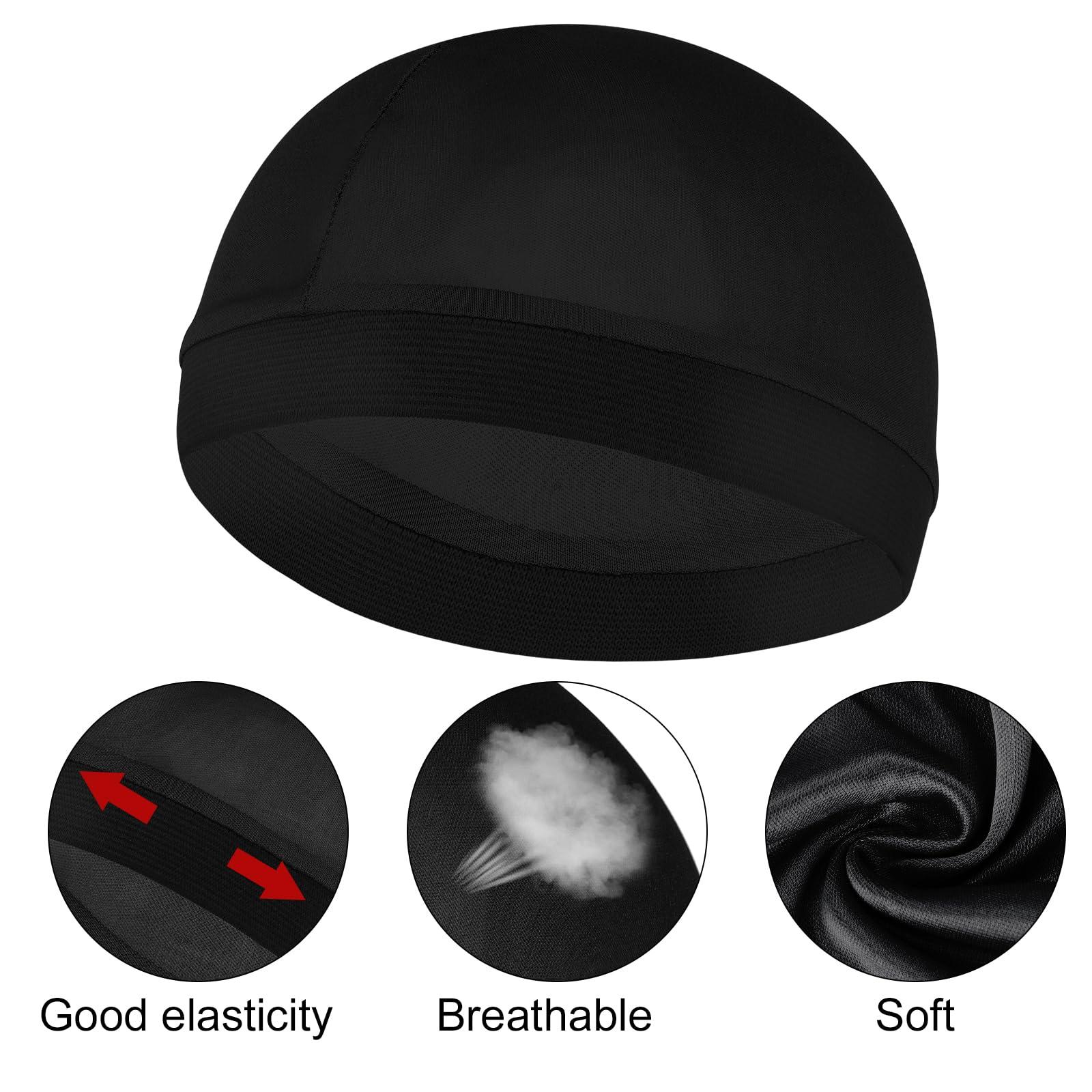 WY LIGHTING LEVEL Silky Bonnet for Men, Wave Cap Satin Silk Hair Bonnet for Sleep, Durags Elastic Band Wave Caps for 360 540 720 Waves, Sleeping Shower Caps Silk Hair Wrap for Men Women (Black)
