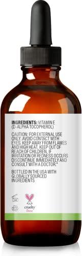 Cliganic Cliganic 100% Pure Vitamin E Oil for Skin, Hair & Face - 60,000 IU, Non-GMO Verified | Natural D-Alpha Tocopherol