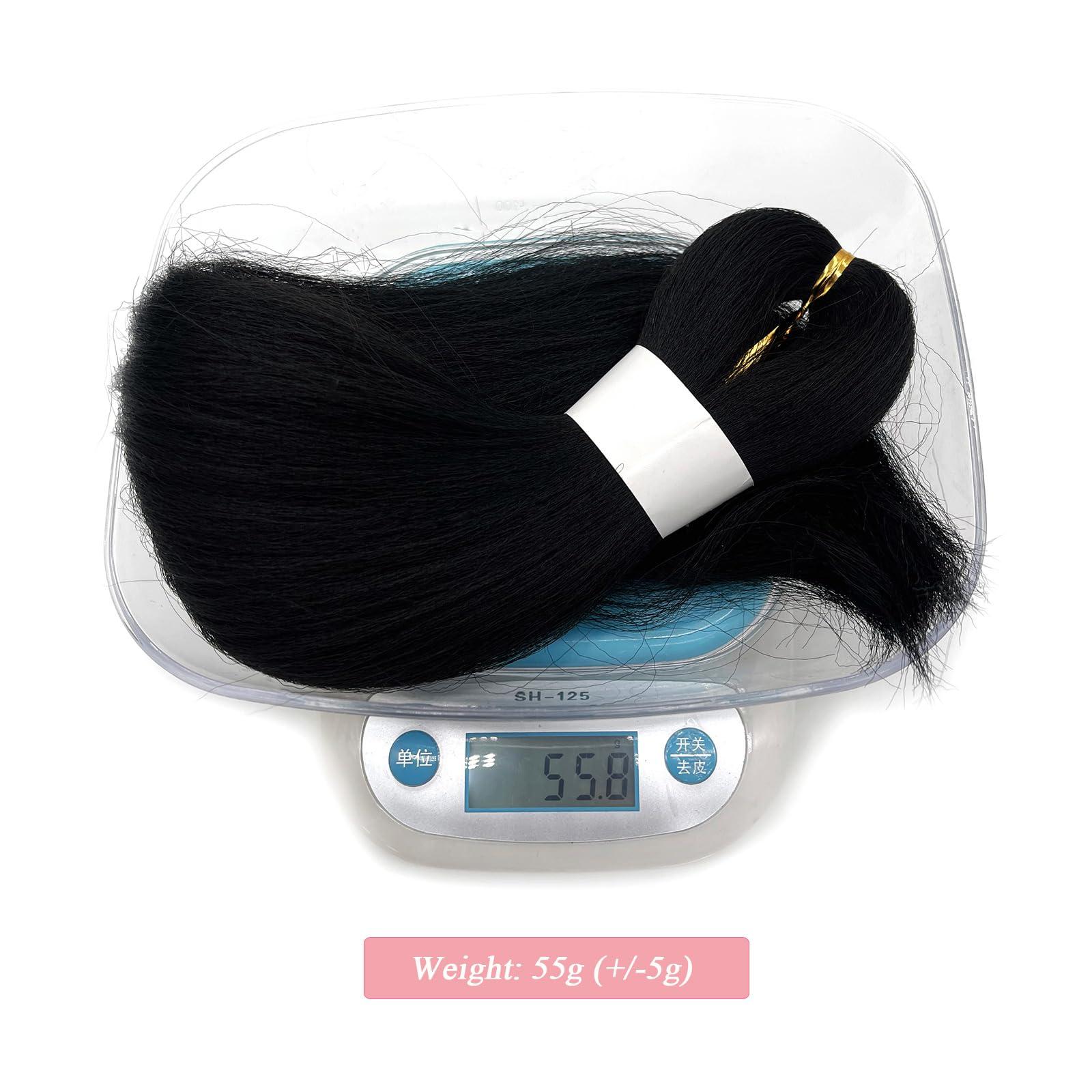 Ai Yuchen Ai Yuchen Short 1b Black Braiding Hair Pre Stretched Kids Braiding Hair Extensions for Braiding Box Braids Knotless Prestretched Braiding Hair 16 Inch