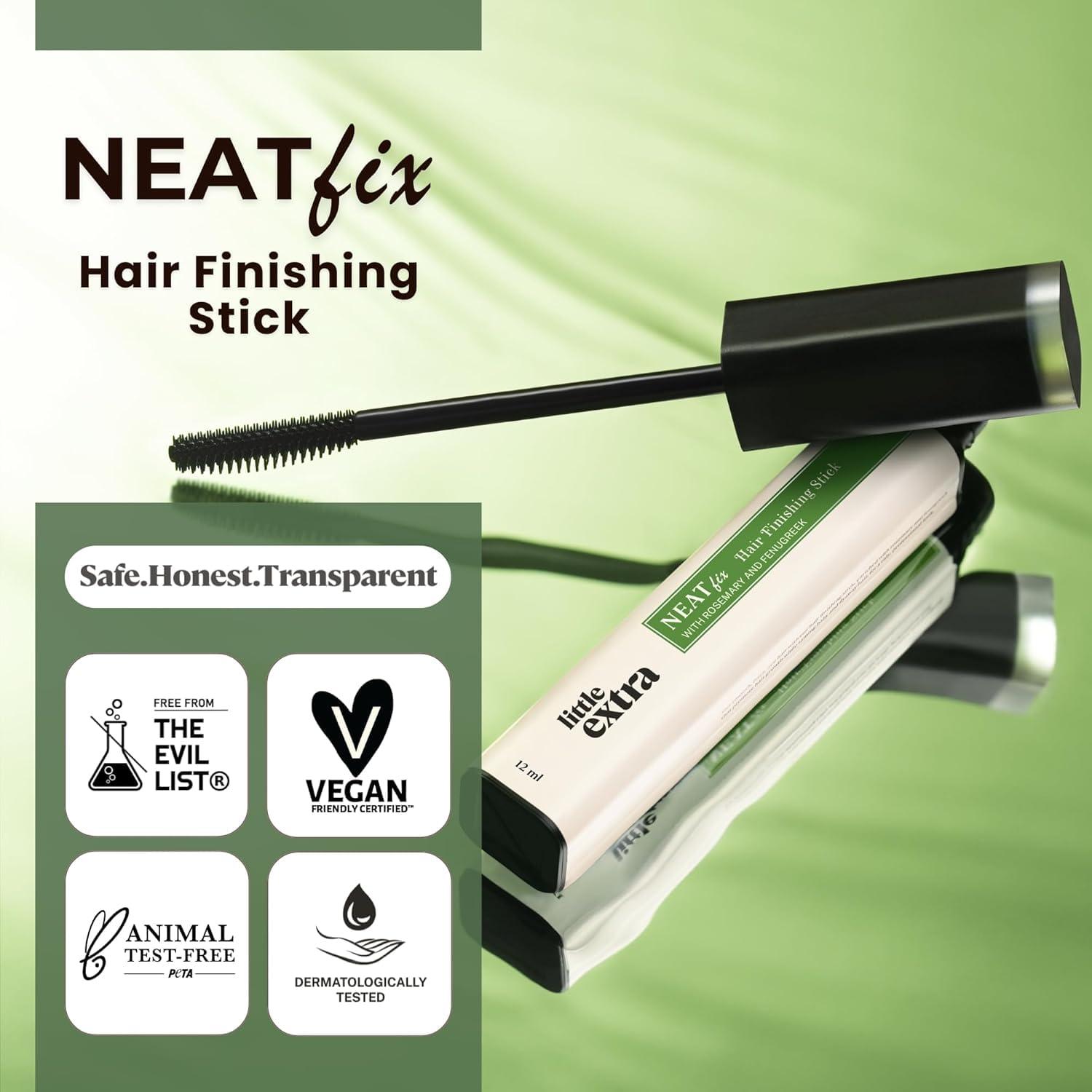 Generic Little; Extra Neat Fix Hair Finishing Stick, Tame Frizz, Flyaways & Baby Hairs, Hair Fixing Styling Gel with Rosemary & Fenugreek, Travel-Friendly, Non-Greasy & Non-Sticky, No Parabens, Silicones