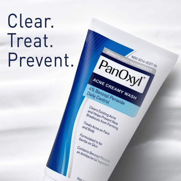 PanOxyl PanOxyl 4 Acne Creamy Wash, 4% Benzoyl Peroxide 6 oz (Pack of 8)
