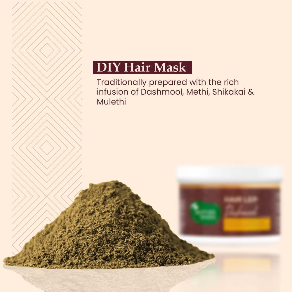 Nutranix Nutranix Dashmool Hair Lep Powder - Pre Shampoo Hair Mask | Made with Dashmool & Curry Leaves | Helps Control