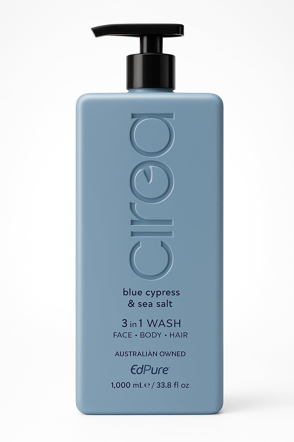 Ciroa Ciroa, 3 in 1 Wash, Blue Cypress & Sea Salt, Face-Body-Hair, 33.8 fl oz, 1,000ml Pack of One