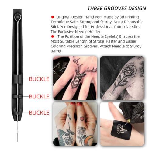 XUEYEGONGJI tattoo needles set Hand Poke and Stick Tattoo Kit Body Artist Template Sticker Needle Set with Bandage 7RL