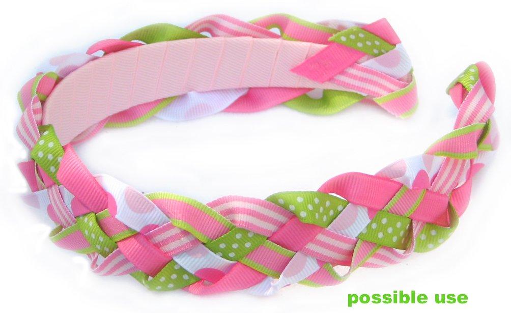 Q-YO Craft Plastic No-Teeth DIY Headbands (12pc 1\" (25mm) Plain Hair Bands)