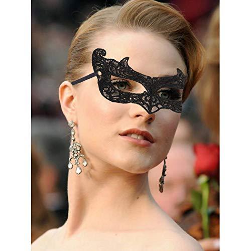 Barode Barode 3 Pcs Venetian Masquerade Mask Eyes Lace Masks Luxury Black Halloween Christmas Party Ball Fancy Dress for Women and Girls (3 Pcs)