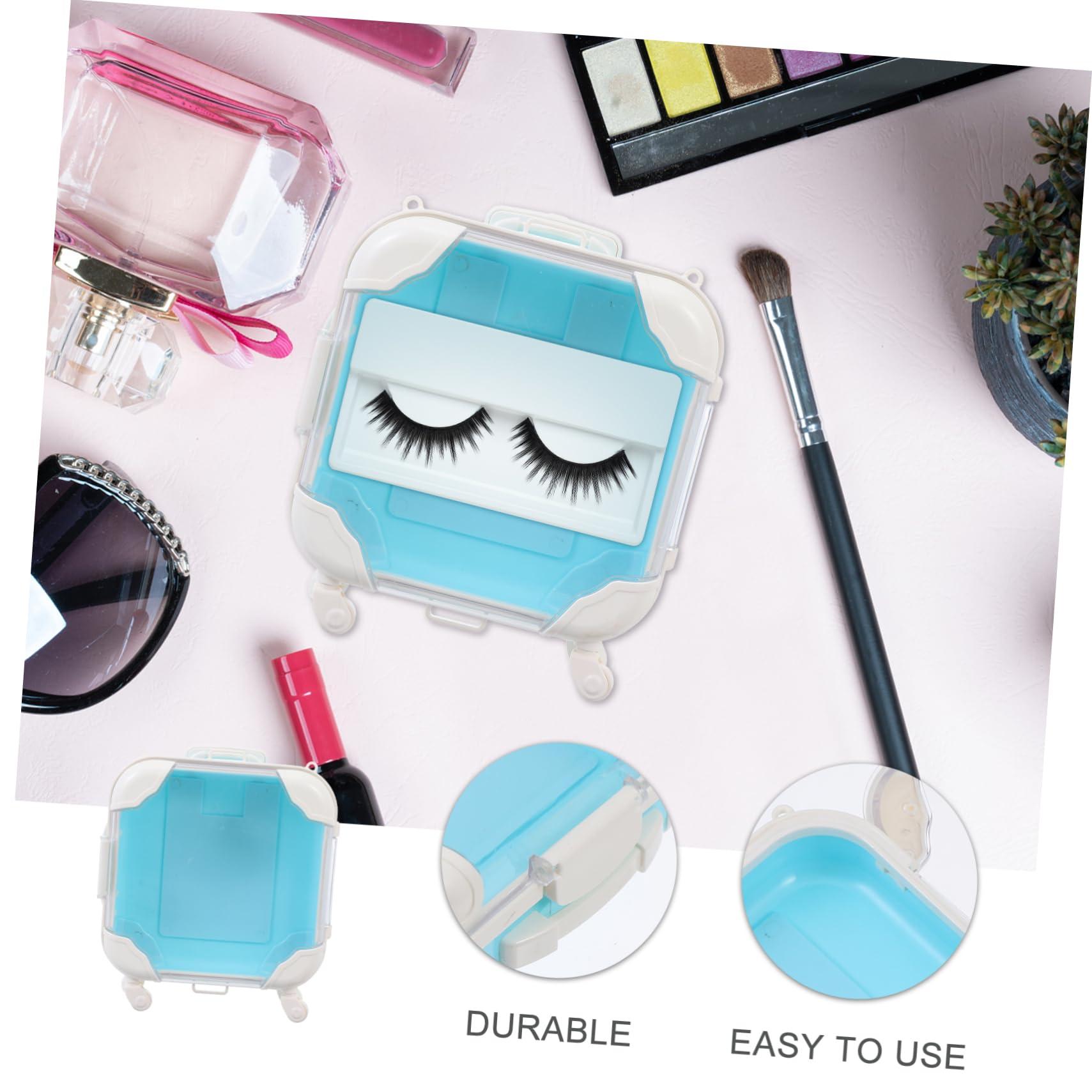 NOLITOY NOLITOY 2 Pcs False Eyelash Organizer Storage Box Mirror Portable Lash Display Organizer Eyelash Storage Case