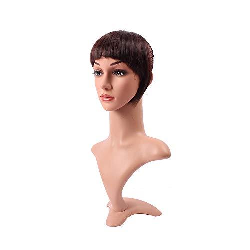 Aonmg Aonmg Clip In On Synthetic Blunt Hair Fake bangs Straight Front Neat Fake bangs Fake Hair Fringes With Fringes Hairpiece #8