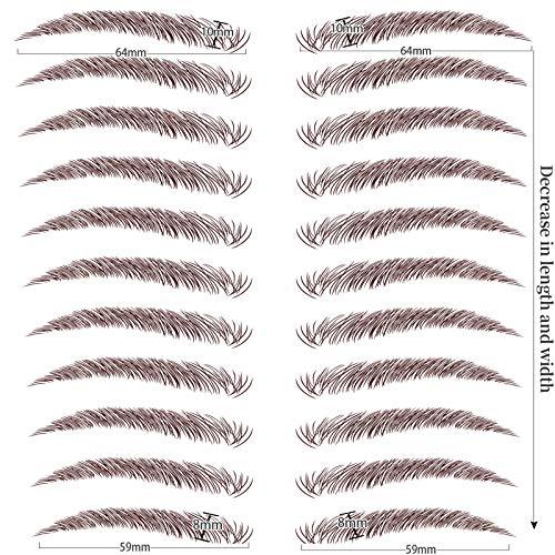 Aresvns Aresvns Chocolate Eyebrow Tattoo 77 Pairs!Newly Improved 4D Lifelike Imitation Eyebrows,Good Looking Reddish Brown Eyebrow Transfers Sticker,Suitable Sizes,Waterproof and Long-Lasting 4-6 Day