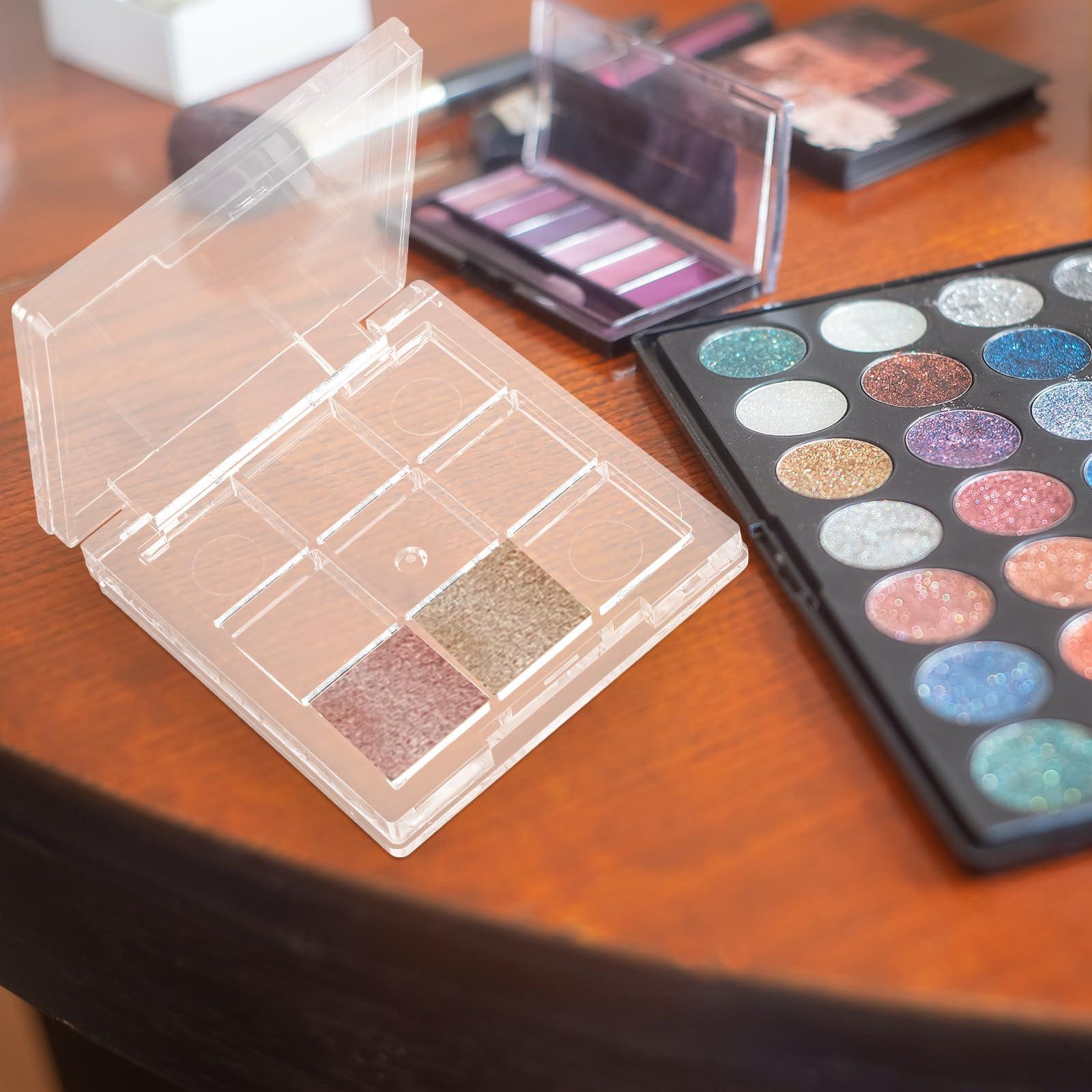 Healifty Healifty 2pcs Empty Lipstick Palette 9 Grids Diy Eyeshadow Powder Blush Lipstick Palette Empty Highlighters Container for Women