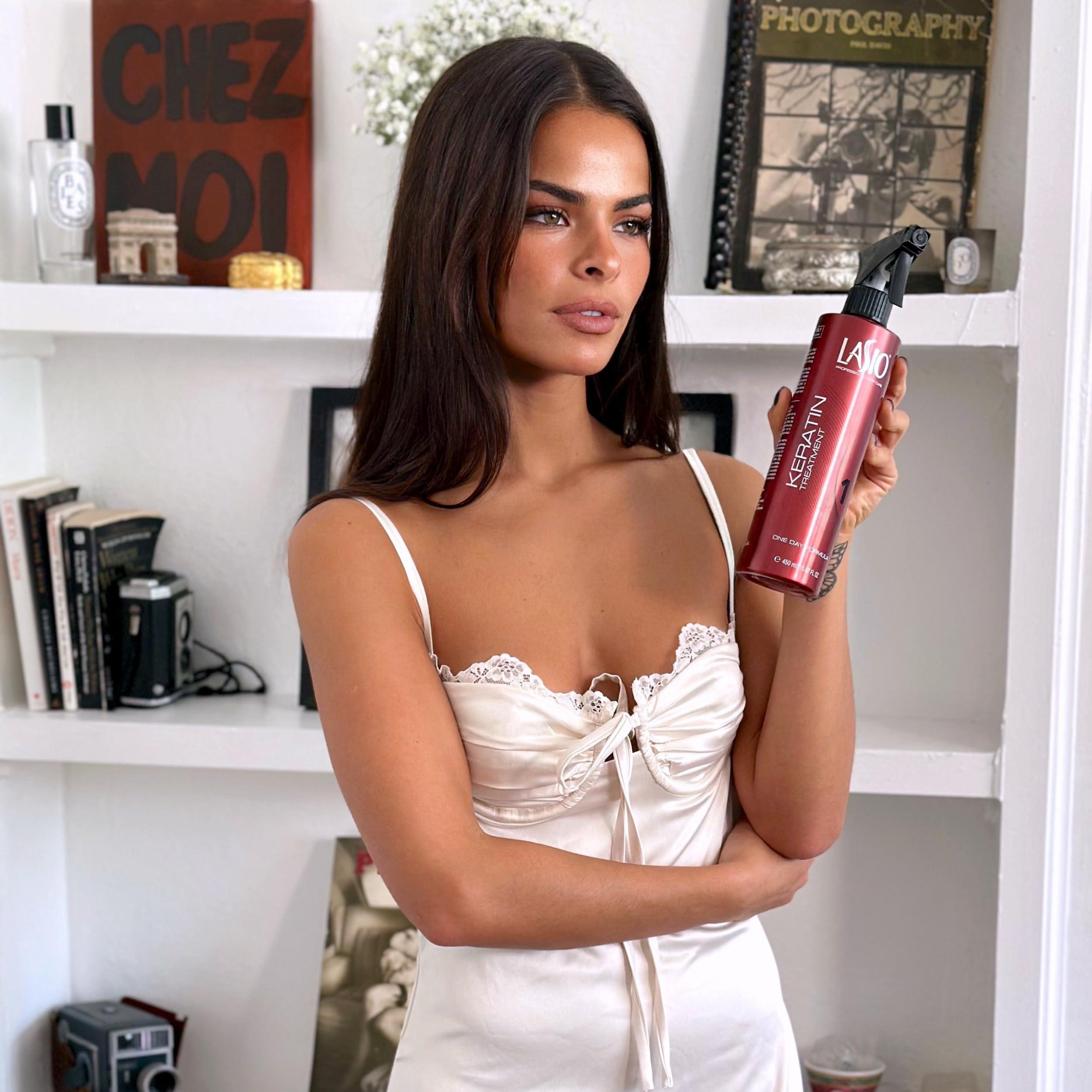 Lasio Lasio Keratin One Day Formula with Amber Extract - 15.87 Fl. Oz. - Universal Keratin Treatment for Frizz Elimination and Curl Reduction - Lightweight Conditioner for Stronger, Healthier Hair