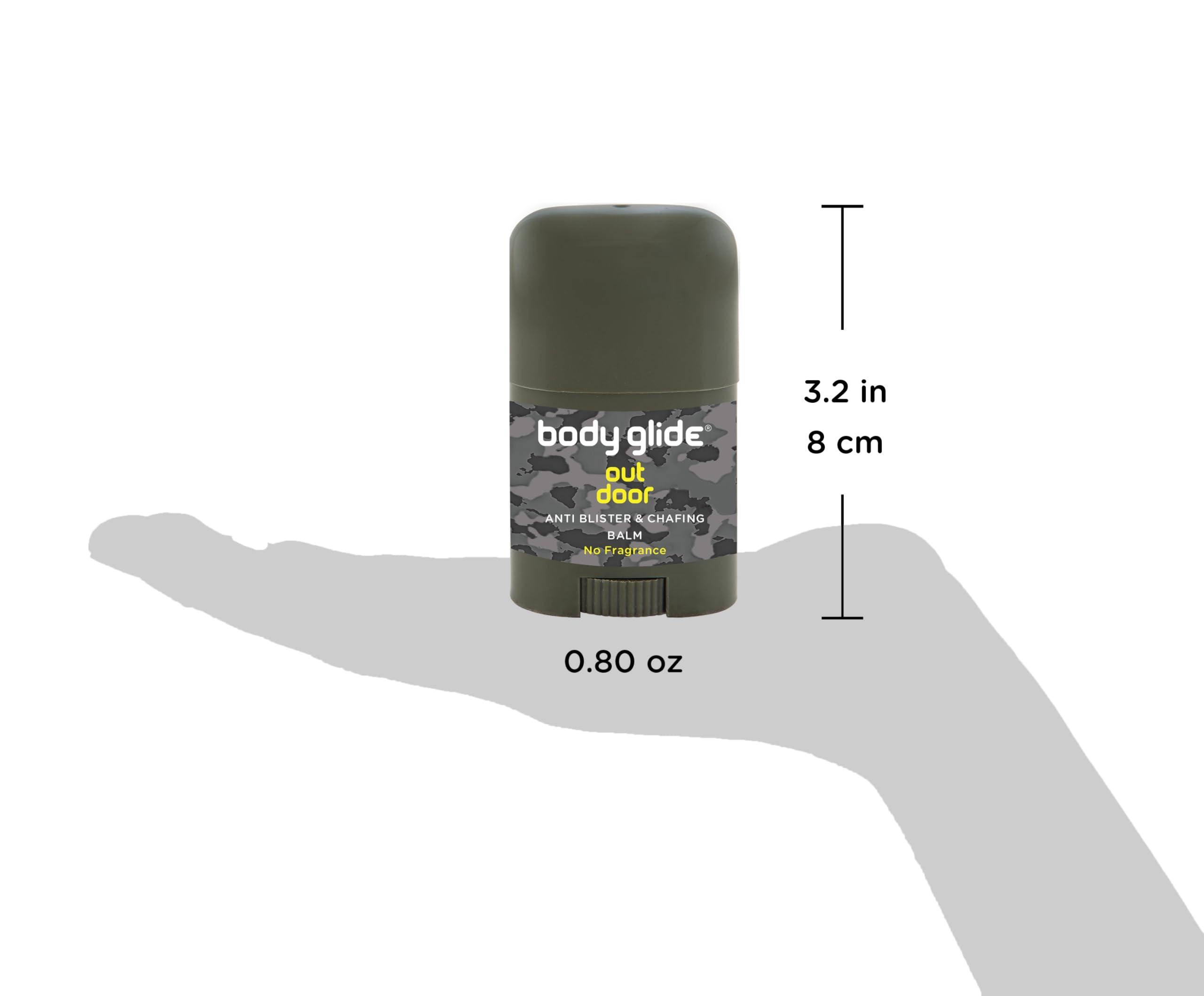 BodyGlide Body Glide Outdoor Anti Chafe Balm. Fragrance free anti chafing stick trusted in basic training, endurance sports and everyday life. Use on neck, shoulders, chest, arms, butt, groin, thighs & feet