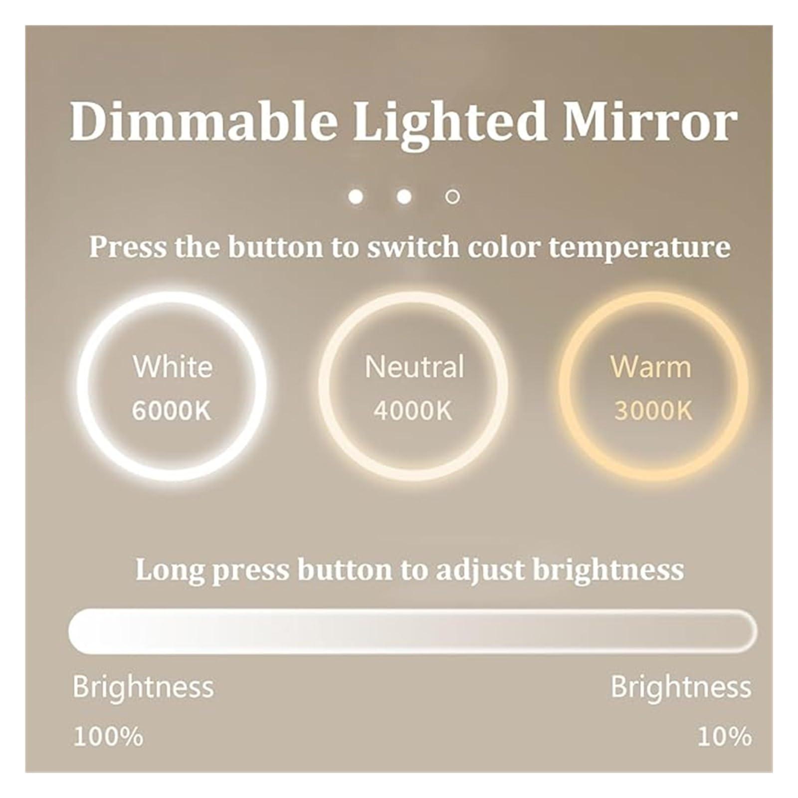 ViLLeX 16 X 32 Inch Shower Shaving Bath Mirrors Washroom Vanity Magnifying Decorative Bath Smart Mirrors Self Haircut Miroir,Mirrors