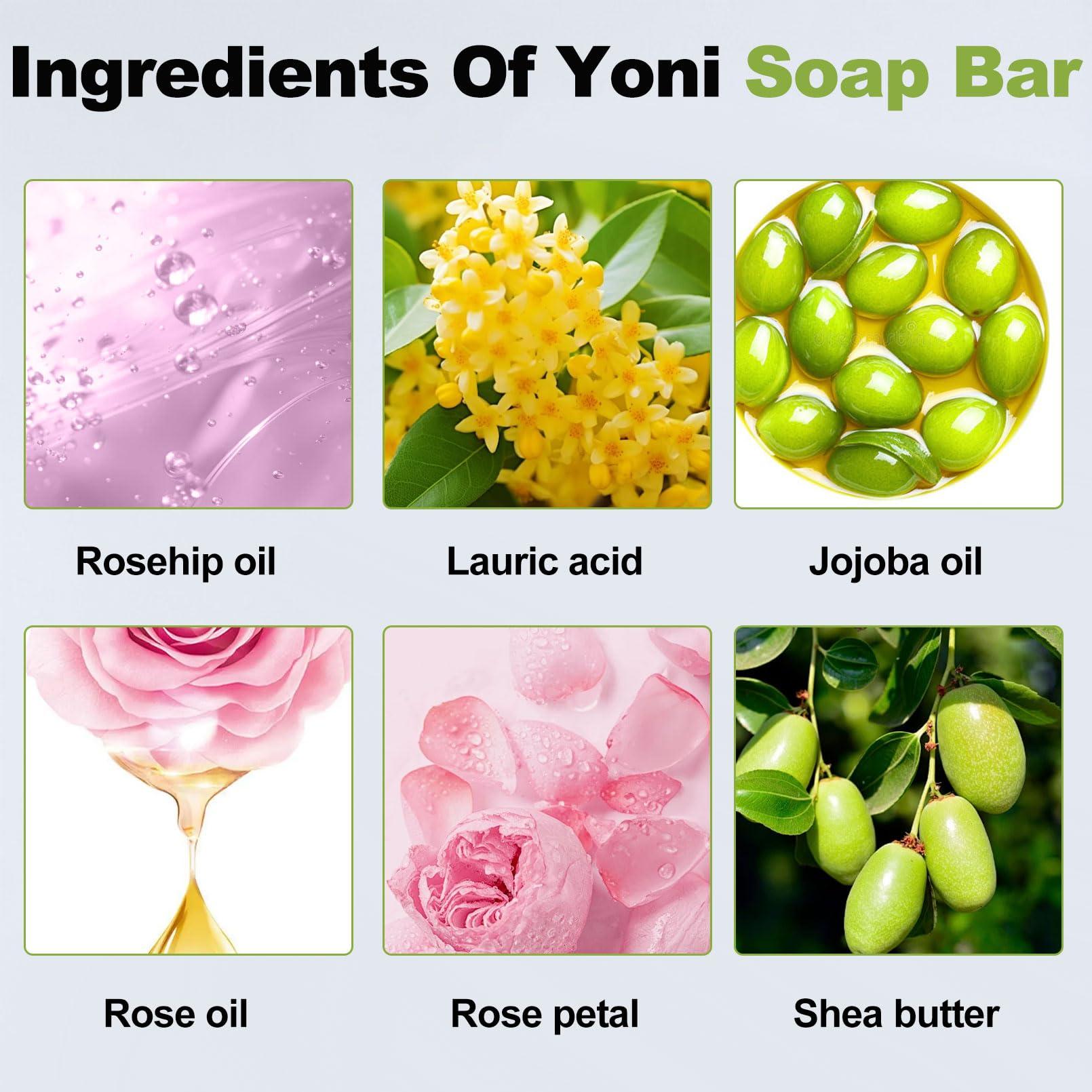 Bgtecho Bgtecho 4 PCS Yoni Soap Bars,Yoni Bar Soap for Women,Yoni Care Soap,Yoni Wash Eliminates Odor Ph Balance,Natural Yoni Care Bar with Bubble Foam Net 3.53 OZ/100g(Tea Tree)