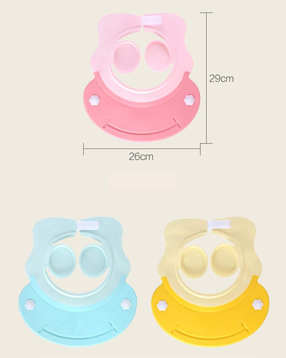 AMTOOCH Children Bath Shower Cap wash Shampoo Visor Shield hat Prevent Water Entering The Eyes and Ears Bathing tub Head Hair Rinser Protection Kids Toddler B